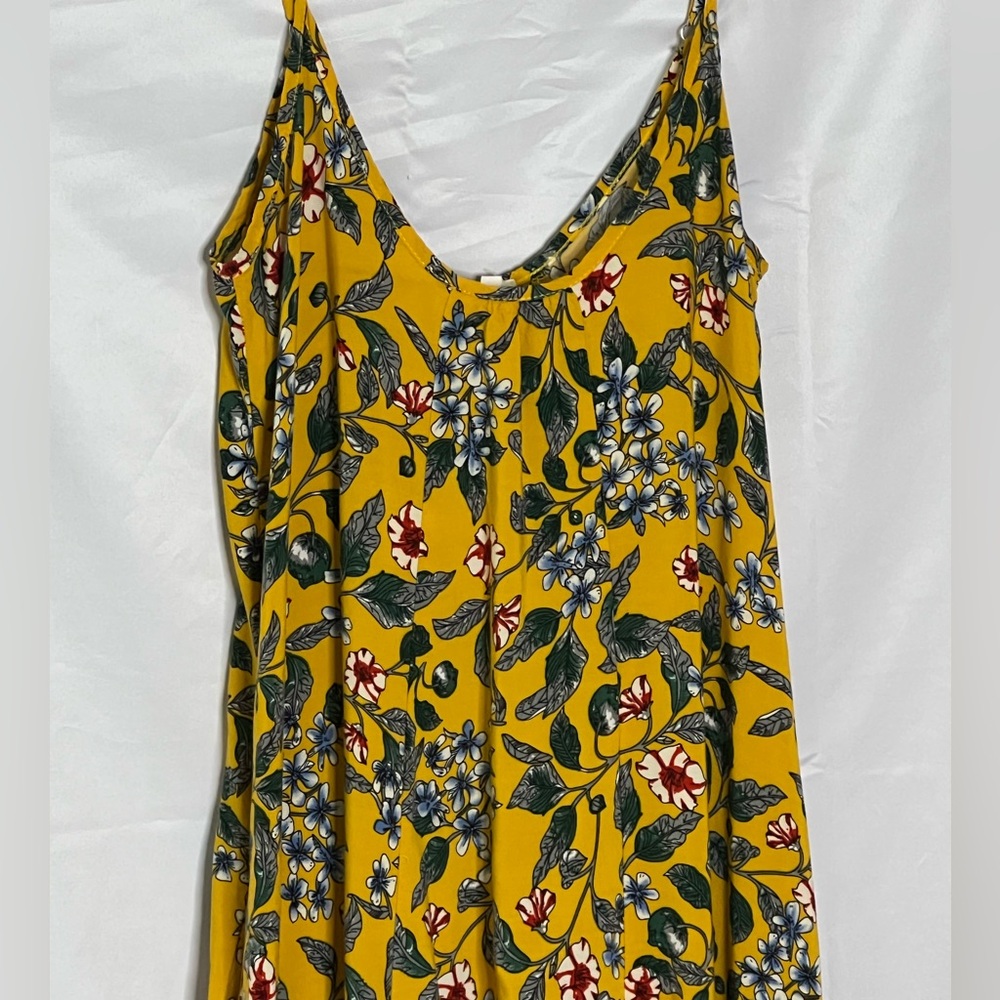 Buenos Ninos Maxi Floral Mustard Ruffle Hemline Sundress - Picture 4 of 16